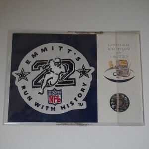 Emmitt Smith 22 Dallas Cowboys Run History Limited Edition 16727 NFL Patch Card